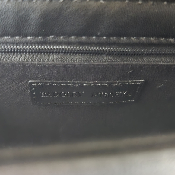 Badgley Mischka Quilted letter Turn lock Crossbody Bomber Pearls Black NWT - Picture 8 of 10